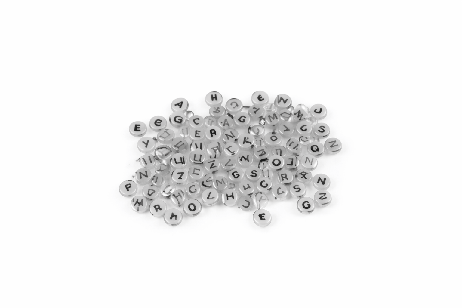 Krafters Korner Home & Garden > Hobbies > Arts & Crafts White 10g 4x7mm Glow in the Dark Alphabet Letter Beads DIY Jewellery Bracelet Crafts