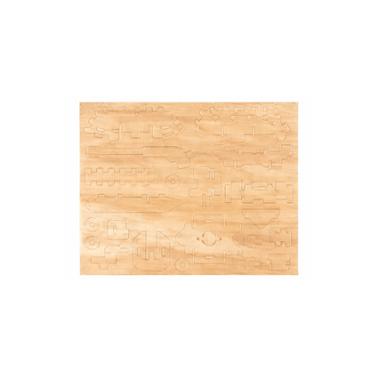 Krafters Korner Puzzle 3D Natural Wood Wooden Model Kit Assemble Craft DIY Structure Tank Plane Puzzle