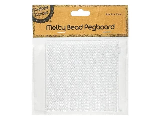 Krafters Korner Square Pegboards for Hama Fuse Beads Craft Clear Board Melty Bead 11 x 11cm