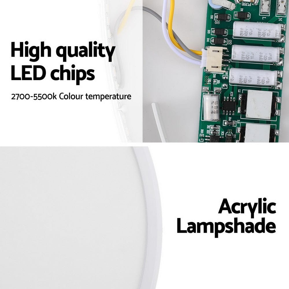 Leier Home & Garden > Lighting > Ceiling Lights Leier Ceiling Light LED Round 31W Ultra-THIN 5CM Oyster Lamp Modern Cool/Warm