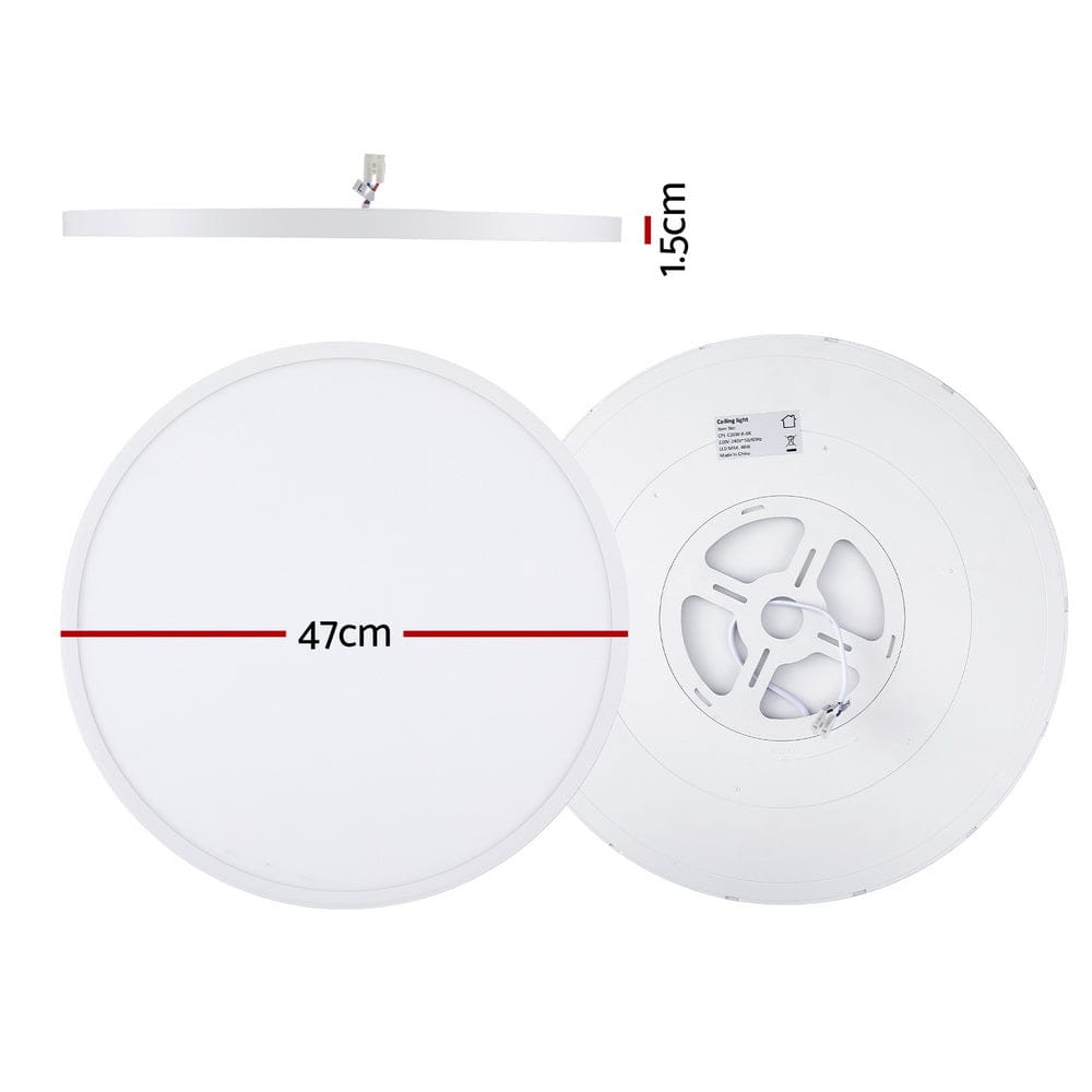 Leier Home & Garden > Lighting > Ceiling Lights Leier Ceiling Light LED Round 46W Ultra-THIN 5CM Oyster Lamp Modern Cool/Warm