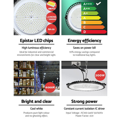 Leier Home & Garden > Lighting > Ceiling Lights Leier High Bay Light LED 200W Industrial Lamp Workshop Warehouse Factory Lights