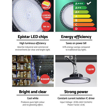 Leier Home & Garden > Lighting > Ceiling Lights Leier LED High Bay Lights 150W UFO Industrial Workshop Warehouse Factory Lamp