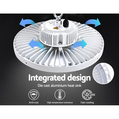 Leier Home & Garden > Lighting > Ceiling Lights Leier LED High Bay Lights 200W UFO Industrial Shed Warehouse Factory Lamp White