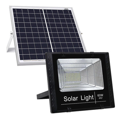 Leier Home & Garden > Lighting > Night Lights & Ambient Lighting Leier 80 LED Solar Street Light 60W Flood Motion Sensor Remote Outdoor Wall Lamp