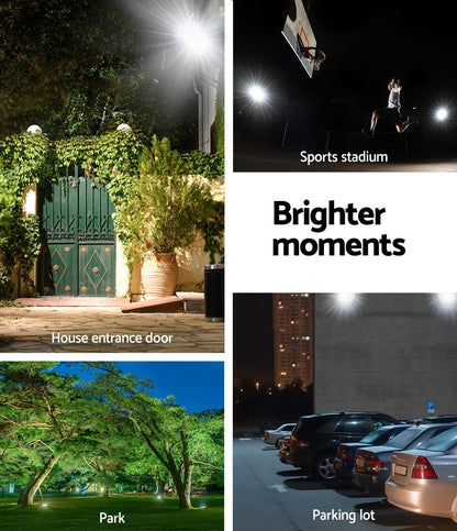 Leier Home & Garden > Lighting > Night Lights & Ambient Lighting Leier 80 LED Solar Street Light 60W Flood Motion Sensor Remote Outdoor Wall Lamp