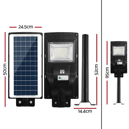 Leier Home & Garden > Lighting > Night Lights & Ambient Lighting Leier 80 LED Solar Street Light 90W Flood Motion Sensor Remote Outdoor Wall Lamp