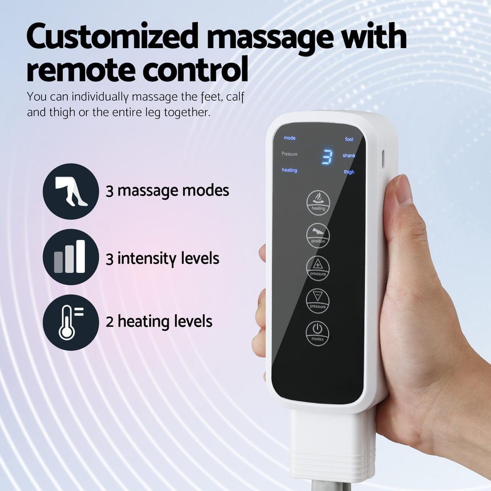 Livemor Health & Beauty > Massage & Relaxation > Massagers Livemor Foot Massager Leg Knee Massager with Air Compression 3 Massage Modes Heating