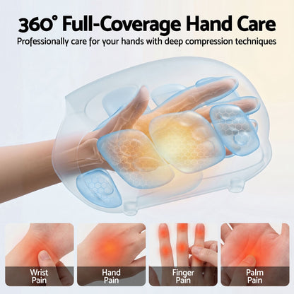 Livemor Health & Beauty > Massage & Relaxation > Massagers Livemor Hand Massager with Heat and Compression Cordless 3 Modes 3 Temperatures