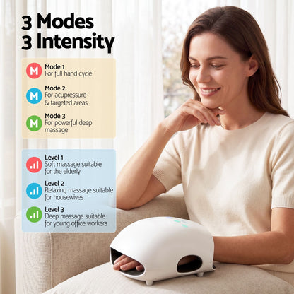 Livemor Health & Beauty > Massage & Relaxation > Massagers Livemor Hand Massager with Heat and Compression Cordless 3 Modes 3 Temperatures
