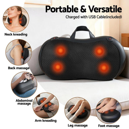 Livemor Health & Beauty > Massage & Relaxation > Massagers Livemor Neck Massager With Heat Kneading Back Massager