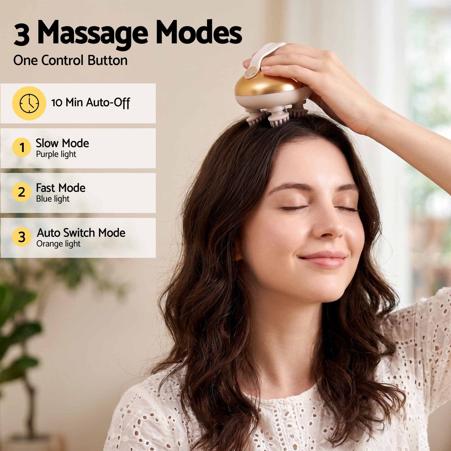 Livemor Health & Beauty > Massage & Relaxation > Massagers Livemor Scalp Massager Kneading Head Massager Scalp Stress Relax Portable Rechargeable Hair Massager Shower Massage Waterproof Cat Massager Scratcher, Gift for Mom Dad