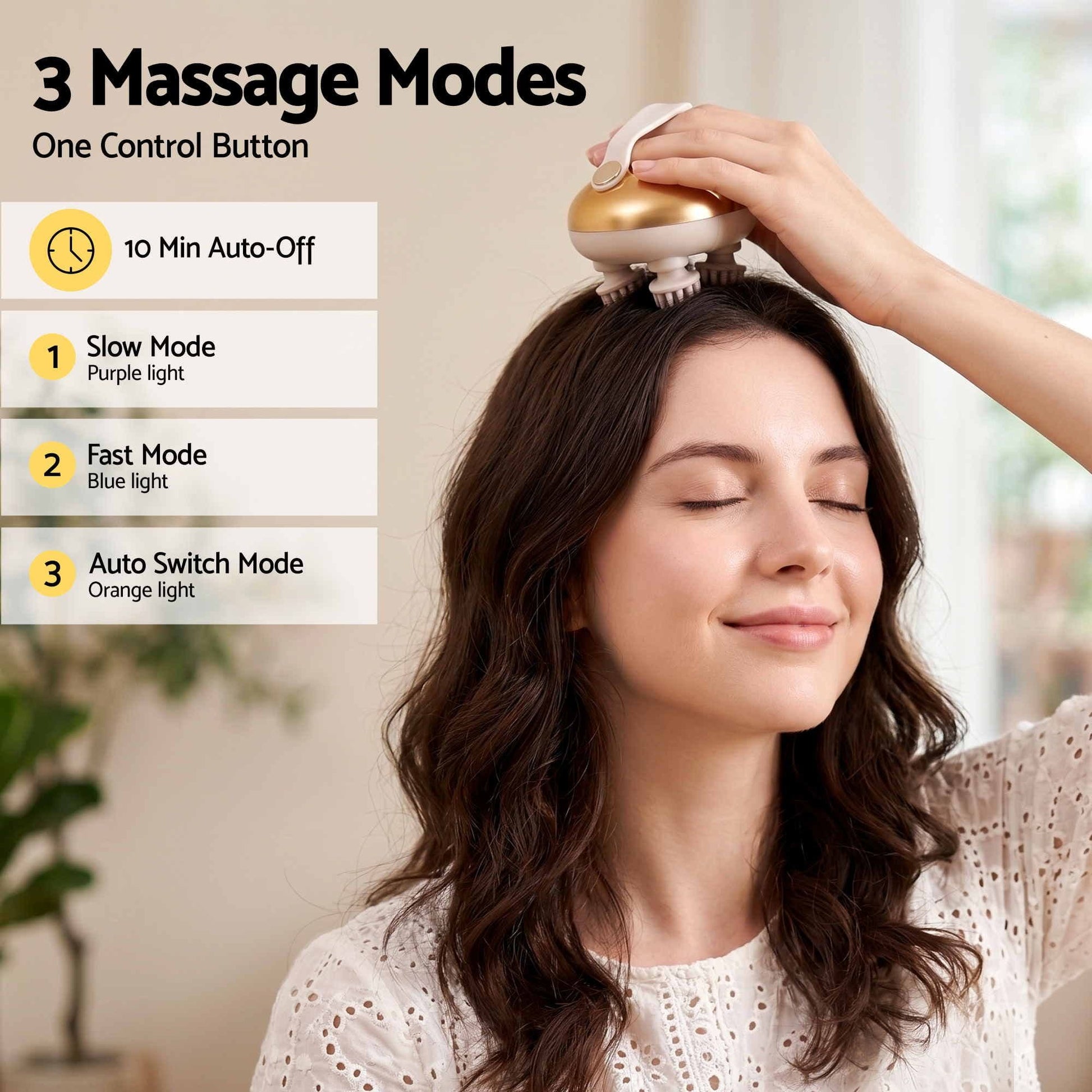 Livemor Health & Beauty > Massage & Relaxation > Massagers Livemor Scalp Massager Kneading Head Massager Scalp Stress Relax Portable Rechargeable Hair Massager Shower Massage Waterproof Cat Massager Scratcher, Gift for Mom Dad
