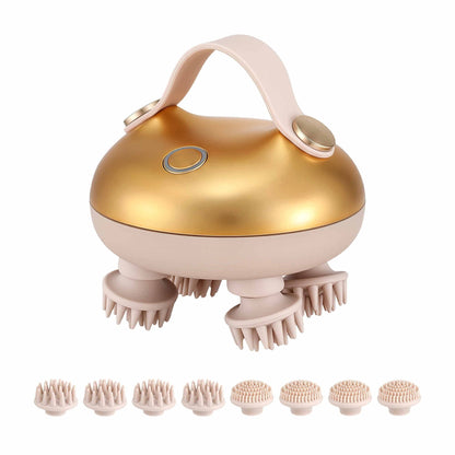 Livemor Health & Beauty > Massage & Relaxation > Massagers Livemor Scalp Massager Kneading Head Massager Scalp Stress Relax Portable Rechargeable Hair Massager Shower Massage Waterproof Cat Massager Scratcher, Gift for Mom Dad
