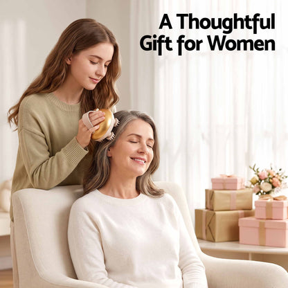 Livemor Health & Beauty > Massage & Relaxation > Massagers Livemor Scalp Massager Kneading Head Massager Scalp Stress Relax Portable Rechargeable Hair Massager Shower Massage Waterproof Cat Massager Scratcher, Gift for Mom Dad