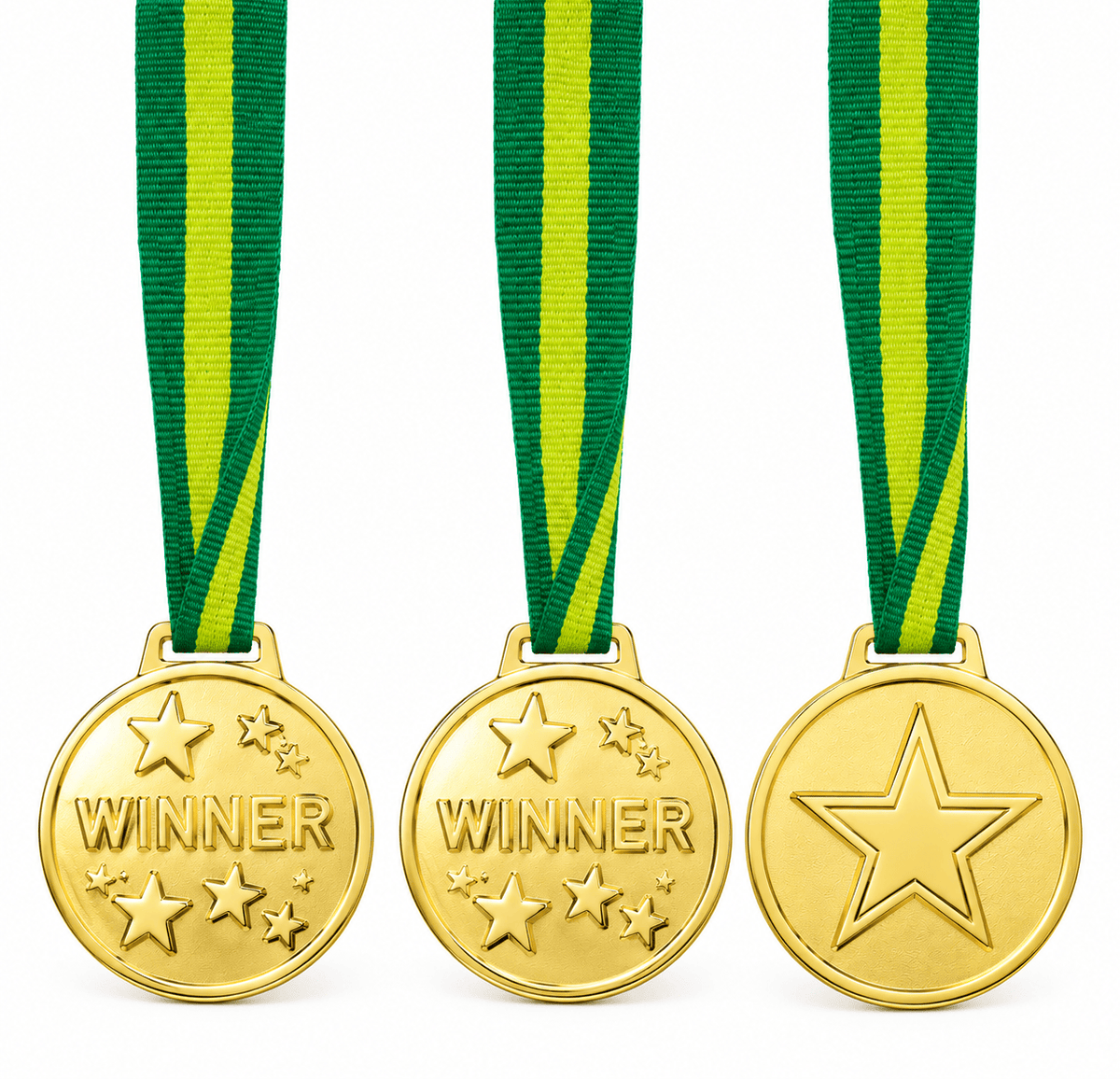 Made 2 Party Medals 3x Olympic Gold Medals Children Kids Plastic Winner Costume Party Toys PARTY