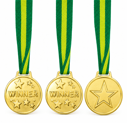 Made 2 Party Medals 3x Olympic Gold Medals Children Kids Plastic Winner Costume Party Toys PARTY