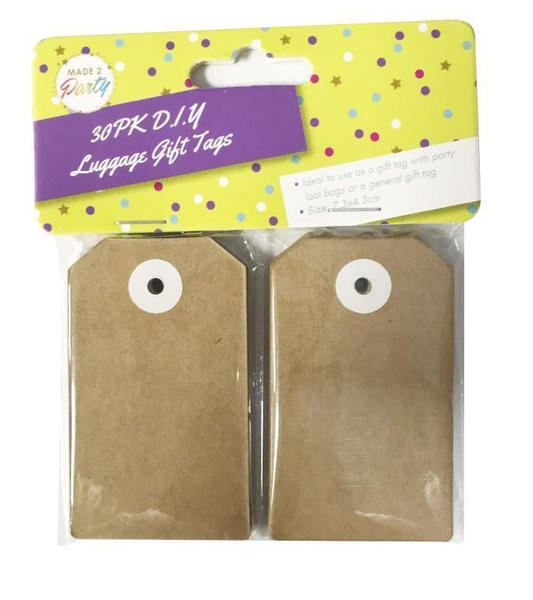 Made 2 Party Tags 7.3x4.3cm Brown Kraft Paper Tags Card Wedding Party Gift Luggage Craft Cardboard DIY