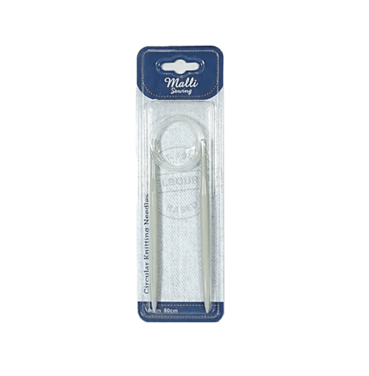 Malli 80cm Circular Knitting Needles 8mm Fixed Cord Needle Tool for Yarn & Wool