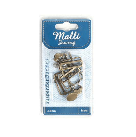 Malli Sewing Accessories Gold 2Pk 2.8cm Suspended Buckles Sewing Clothing Garment Fastener Strap Adjuster