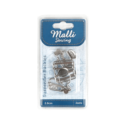 Malli Sewing Accessories Silver 2Pk 2.8cm Suspended Buckles Sewing Clothing Garment Fastener Strap Adjuster