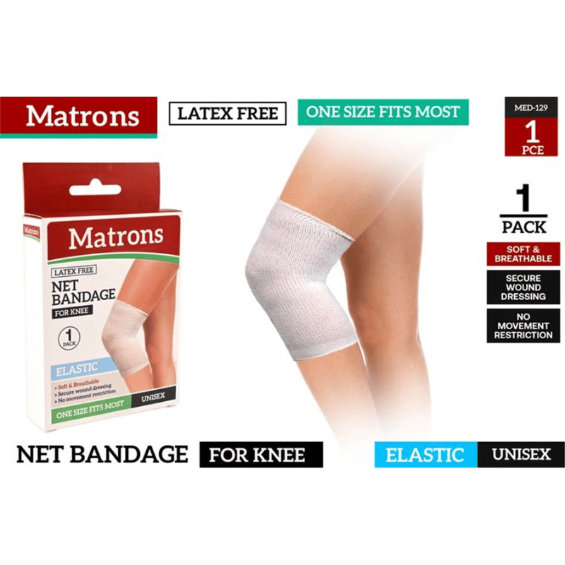 Matrons 1Pc Net Bandage Knee Wound Dressing Elastic Fabric Latex Free Fabric Breathable