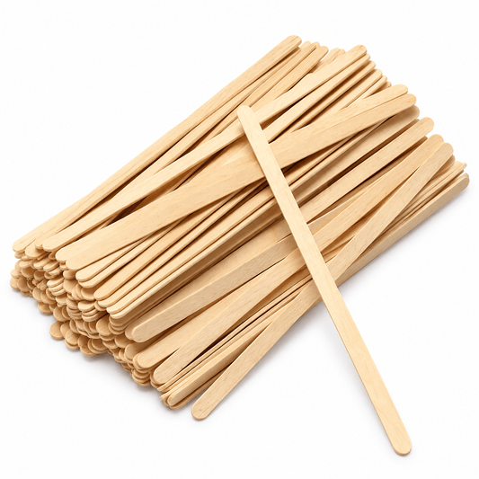 Nature Based Stirrers 100pk Eco Wooden Catering Coffee Stirrers Ice Cream Long Sticks Craft Stick