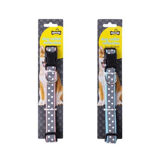 Pet Gear Collar Chompers Pet GearReflective Dog Collar Leash Lead Blue Pink