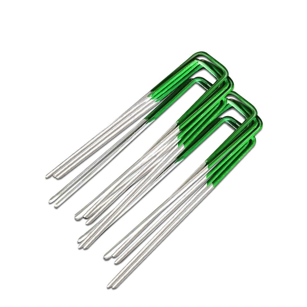 Prime Turf Home & Garden > Artificial Plants > Artificial Grass Prime Turf Artificial Grass 200pcs Synthetic Pins Fake Lawn Turf Weed Mat Pegs Joining Tape
