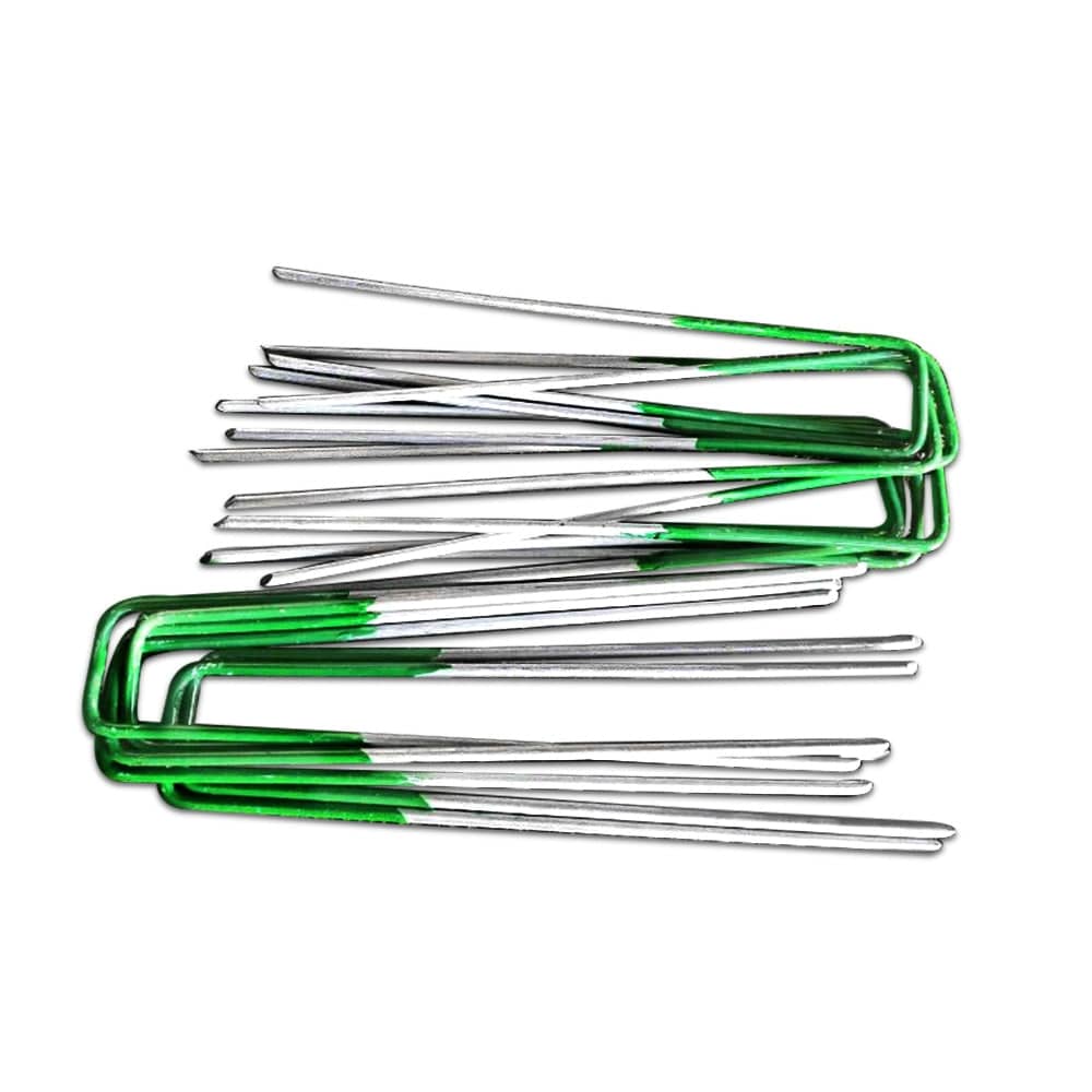 Prime Turf Home & Garden > Artificial Plants > Artificial Grass Prime Turf Artificial Grass Synthetic Pins 100pcs Turf Pegs Heavy Duty Weed Mat Stakes Landscape
