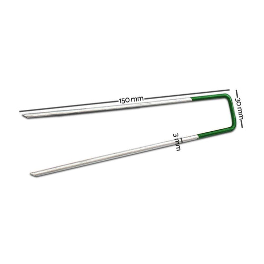 Prime Turf Home & Garden > Artificial Plants > Artificial Grass Prime Turf Artificial Grass Synthetic Pins 100pcs Turf Pegs Heavy Duty Weed Mat Stakes Landscape