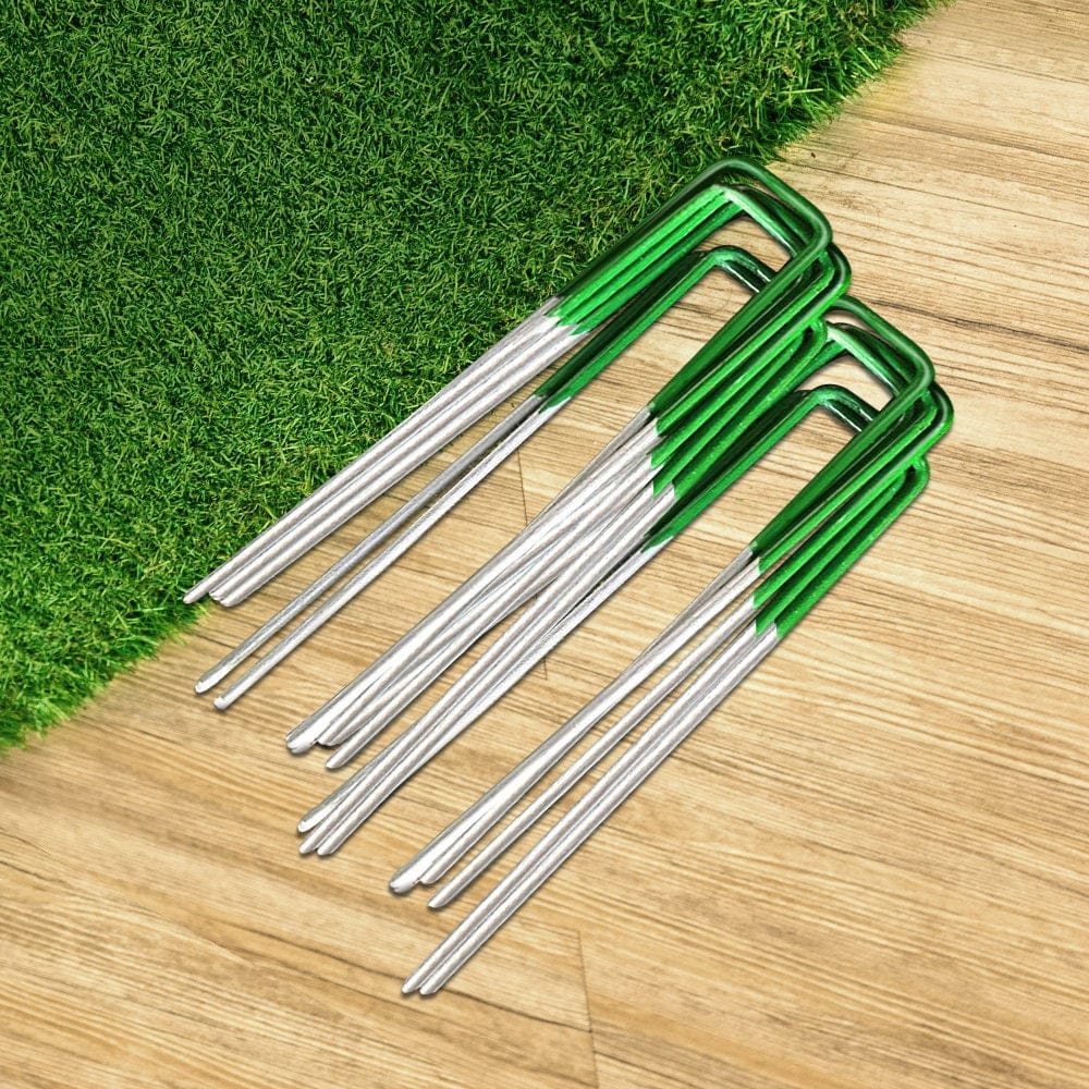 Prime Turf Home & Garden > Artificial Plants > Artificial Grass Prime Turf Artificial Grass Synthetic Pins 100pcs Turf Pegs Heavy Duty Weed Mat Stakes Landscape
