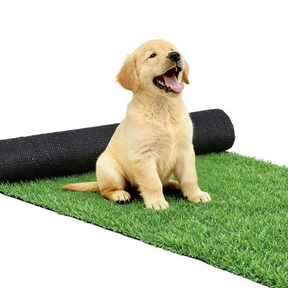 Prime Turf Home & Garden > Artificial Plants > Artificial Grass Prime Turf Artificial Grass Turf Rug Fake Grass 2 Rolls 15mm Height 50cm x 2m Indoor Outdoor Synthetic Grass Mat Carpet with Drainage Holes Plastic Plant