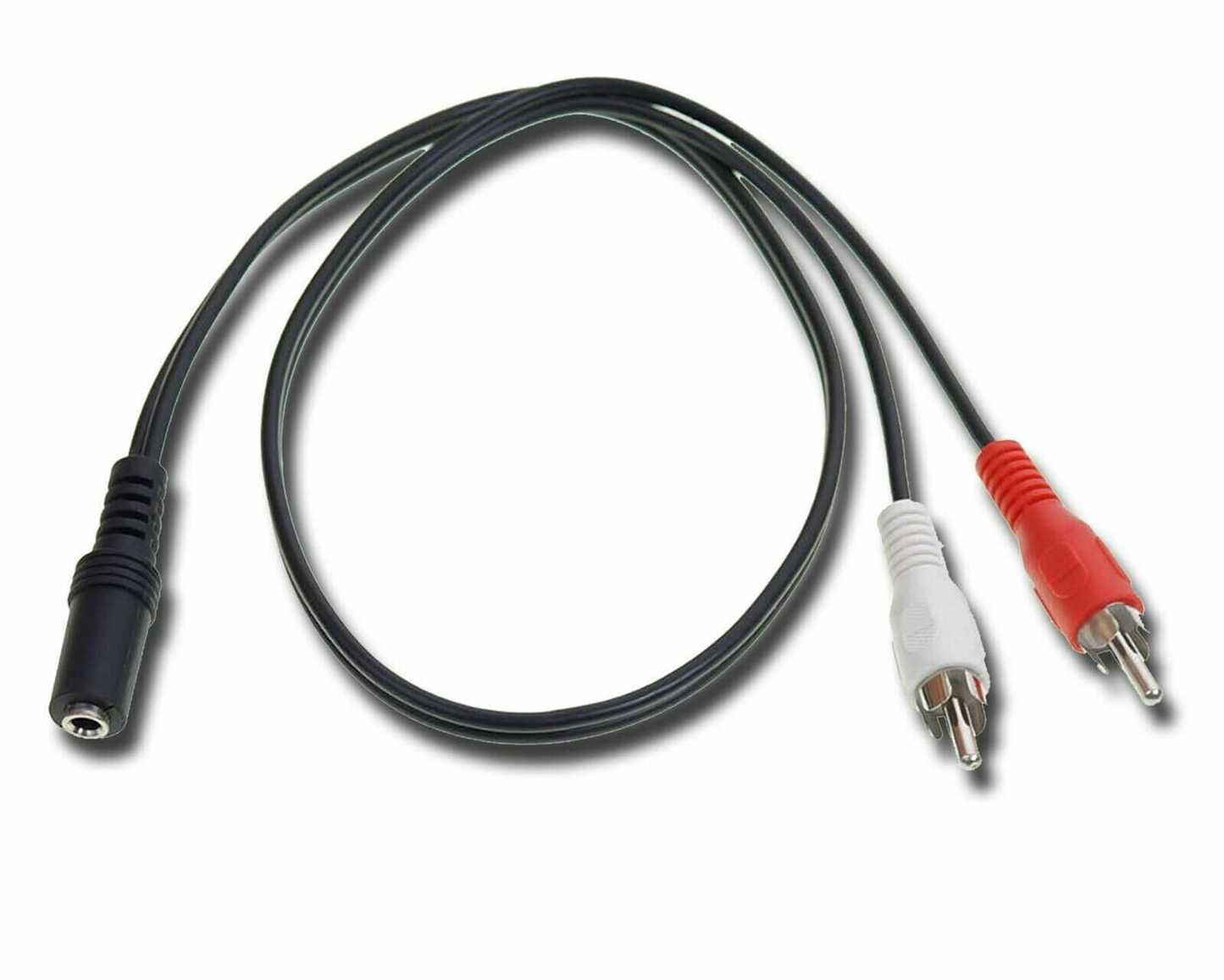 RCA 3.5mm Female To 2 RCA Male Aux Auxiliary Sound Stereo Audio Adapter Cable