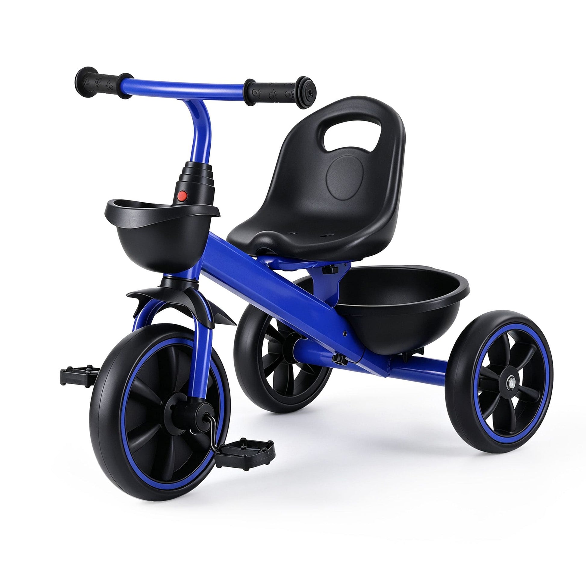 Rigo Baby & Kids > Ride On Cars, Go-karts & Bikes > Bikes & Scooters RIGO Tricycle Bike, Kids Bike with 3 wheels, basket Carbon Steel 68cm Blue
