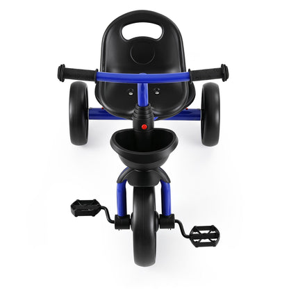 Rigo Baby & Kids > Ride On Cars, Go-karts & Bikes > Bikes & Scooters RIGO Tricycle Bike, Kids Bike with 3 wheels, basket Carbon Steel 68cm Blue