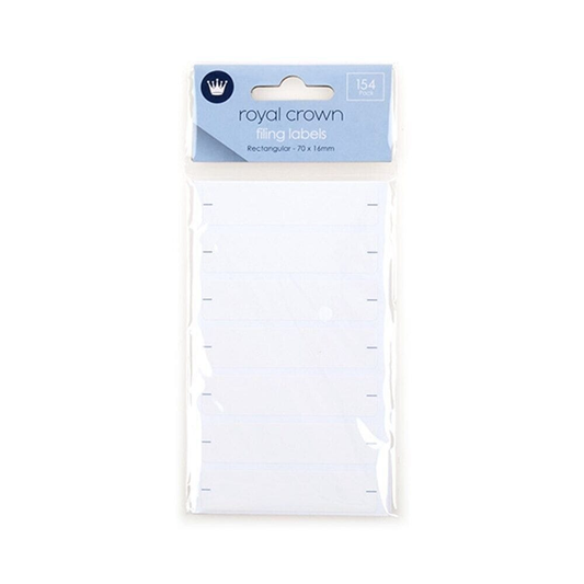 Royal Crown Filing Label 154 Pcs Assorted Rectangle White Sticker Filing Label Plain 70x16mm Tag Kitchen