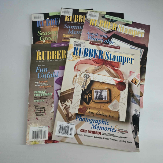 Rubber Stamper 5x Rubber Stamper Enthusiast Magazine Stamping Paper Cards Projects Issue 2002