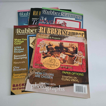 Rubber Stamper 5x Rubber Stamper Enthusiast Magazine Stamping Paper Cards Projects Scrapbooking