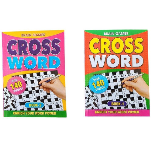 Cross Word Puzzle Book Stimulating Stress Relaxing Over 140 Puzzles Travel A5