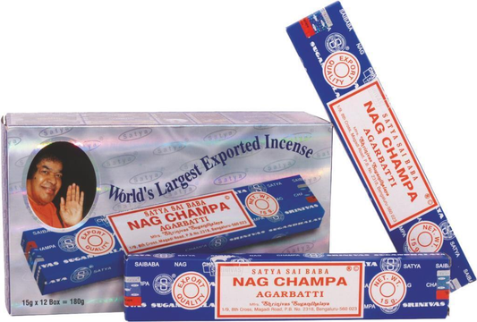Satya Nag Champa Sai Baba Satya Incense Sticks Meditation Aroma Home Office Fragrance