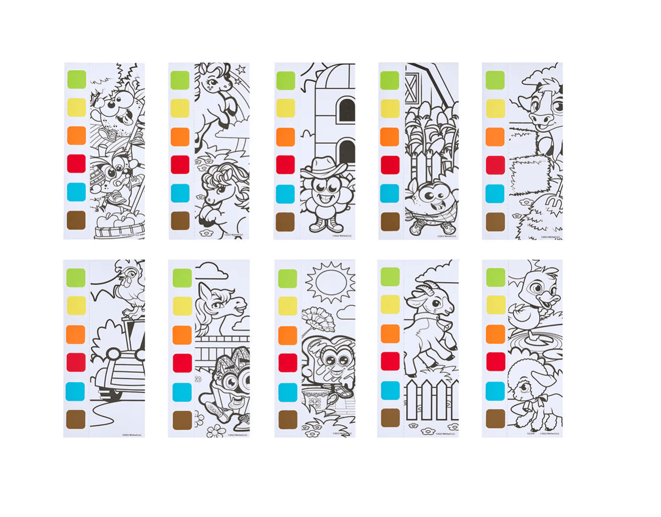 Scentos 10 Sheets Scentos Scented Watercolour Paint Brush Craft School Fruit Farm