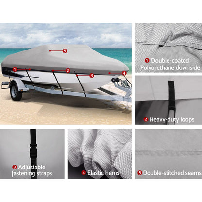 Seamanship Outdoor Recreation > Boating > Boating Accessories Seamanship 16-18.5ft Boat Cover Trailerable Marine Grade 600D