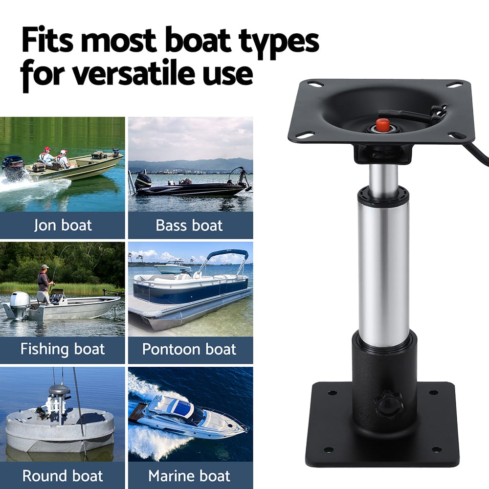 Seamanship Outdoor Recreation > Boating > Boating Accessories Seamanship Boat Seat Pedestal 34 - 46cm Adjustable Gas Lift 360 Degrees Swivel