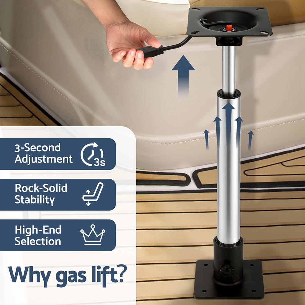 Seamanship Outdoor Recreation > Boating > Boating Accessories Seamanship Boat Seat Pedestal 55 - 75cm Adjustable Gas Lift 360 Degrees Swivel