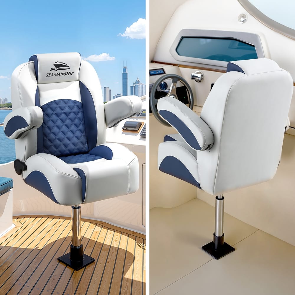 Seamanship Outdoor Recreation > Boating > Boating Accessories Seamanship Boat Seat Pedestal 55 - 75cm Adjustable Gas Lift 360 Degrees Swivel