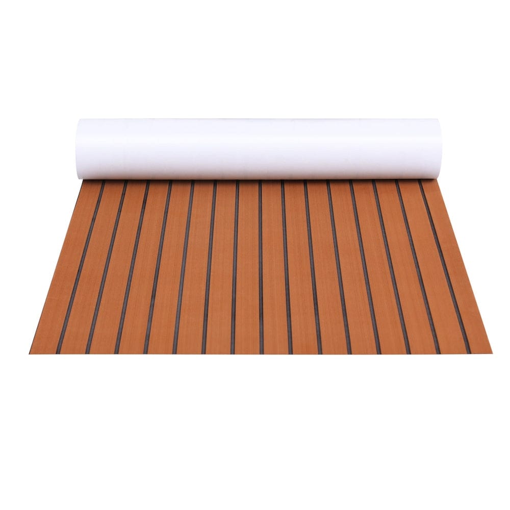 Seamanship Outdoor Recreation > Boating > Boating Accessories Seamanship EVA Foam Boat Flooring Mat Decking Sheet 240x90x0.6cm Dark Brown