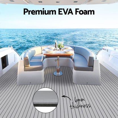 Seamanship Outdoor Recreation > Boating > Boating Accessories Seamanship EVA Foam Boat Flooring Mat Decking Sheet 240x90x0.6cm Light Grey