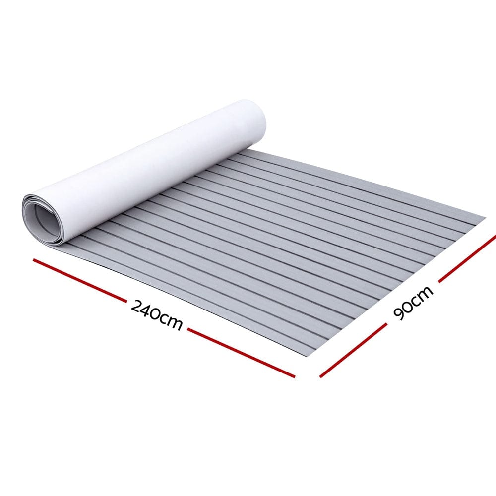Seamanship Outdoor Recreation > Boating > Boating Accessories Seamanship EVA Foam Boat Flooring Mat Decking Sheet 240x90x0.6cm Light Grey