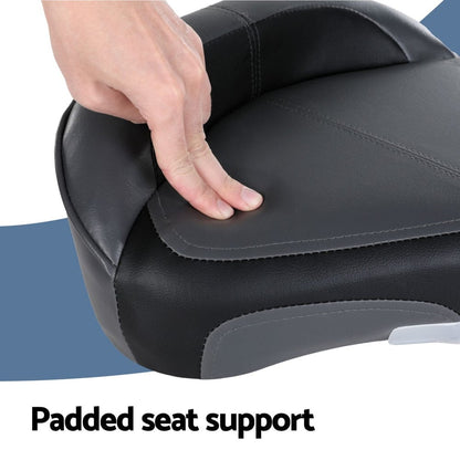 Seamanship Outdoor Recreation > Boating > Boating Accessories Seamanship Stand Up Lean Boat Seats Casting Fishing Seat Swivel 8cm Padding Grey